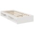 Sofá cama sin colchón madera maciza de pino blanco 90x200