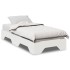Estructura de cama sin colchón apilable blanca 90x190