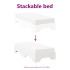 Estructura de cama sin colchón apilable blanca 90x190