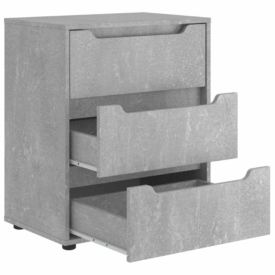 Aparador VISNES gris hormigón 60x40x73 cm madera de