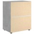 Aparador VISNES gris hormigón 60x40x73 cm madera de