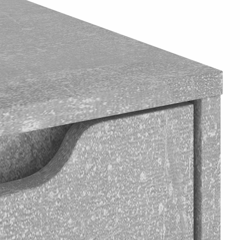 Aparador VISNES gris hormigón 60x40x73 cm madera de