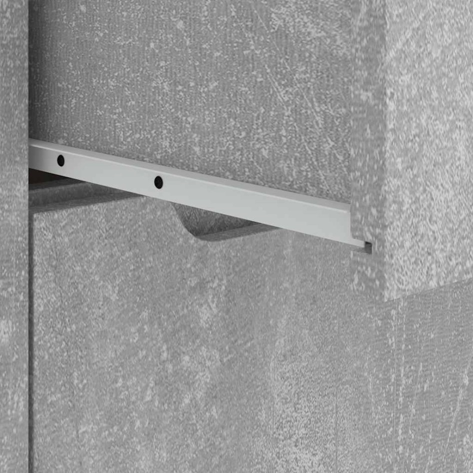 Aparador VISNES gris hormigón 60x40x73 cm madera de