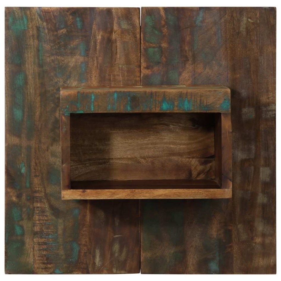 Mesilla de noche multicolor 50x27x50 cm madera maciza