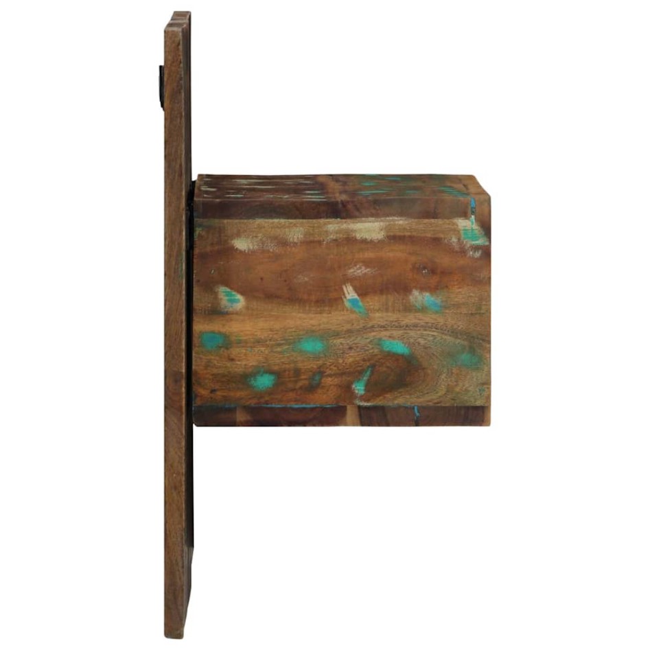 Mesilla de noche multicolor 50x27x50 cm madera maciza