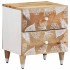 Mesitas de noche 2 uds madera maciza de mango 40x33,5x46