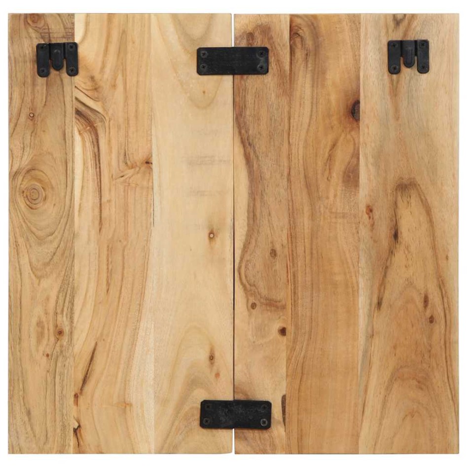 Mesita de noche madera maciza de acacia 50x27x50