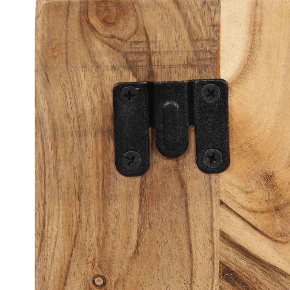 Mesita de noche madera maciza de acacia 50x27x50