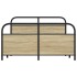Estructura de cama sin colchón 120x200 cm madera roble