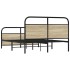 Estructura de cama sin colchón 120x200 cm madera roble