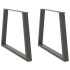 Patas para mesa comedor forma V 2uds antracita 90x(72-73,3)