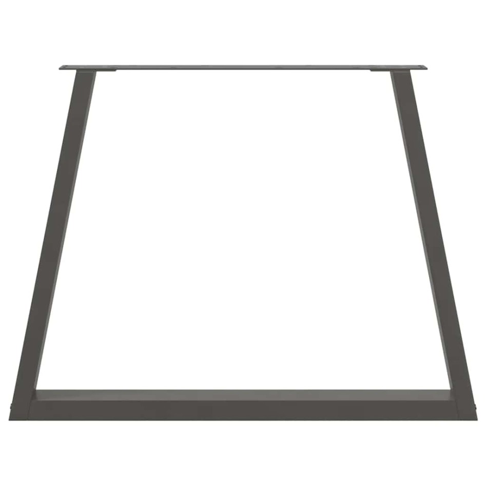 Patas para mesa comedor forma V 2uds antracita 90x(72-73,3)