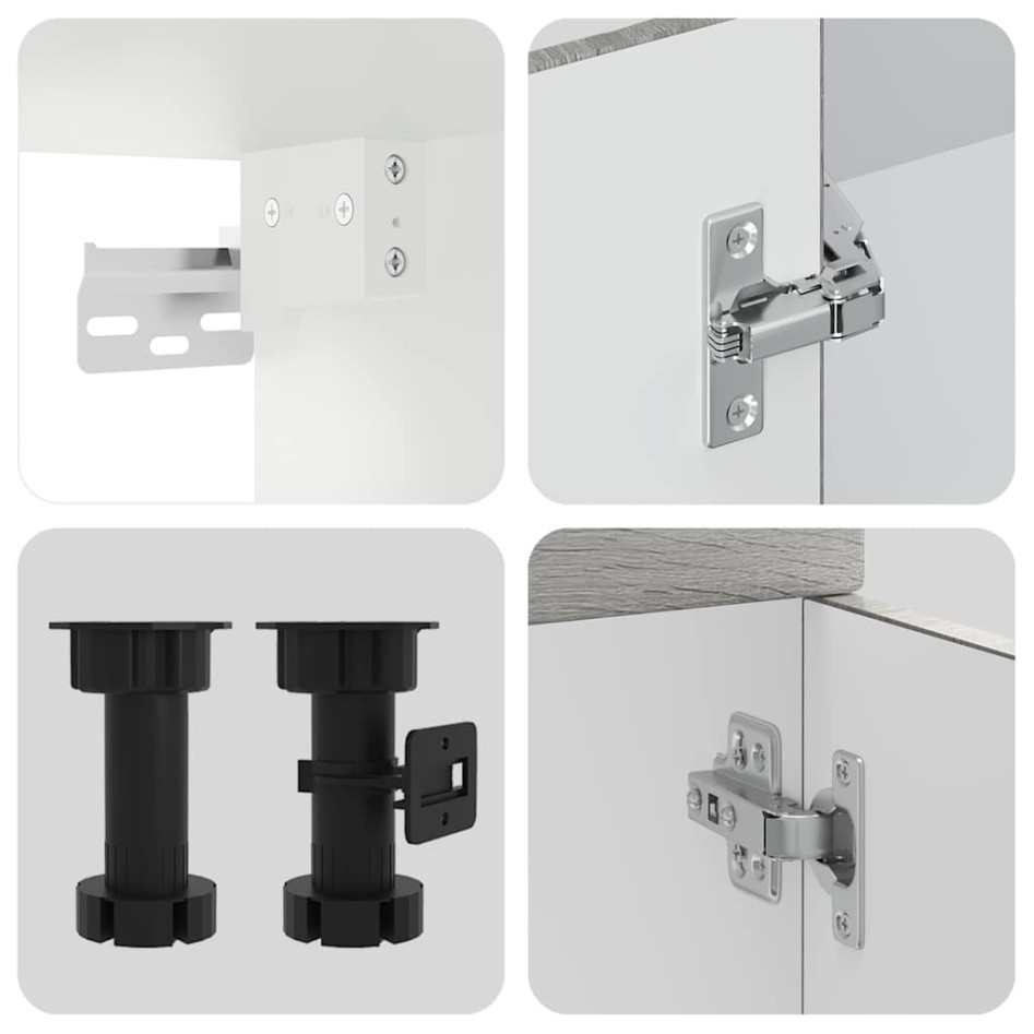 Mueble cocina Kalmar sonoma gris 4 pzas madera