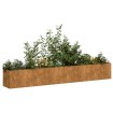 Jardinera oxidada 280x40x40 cm acero corten