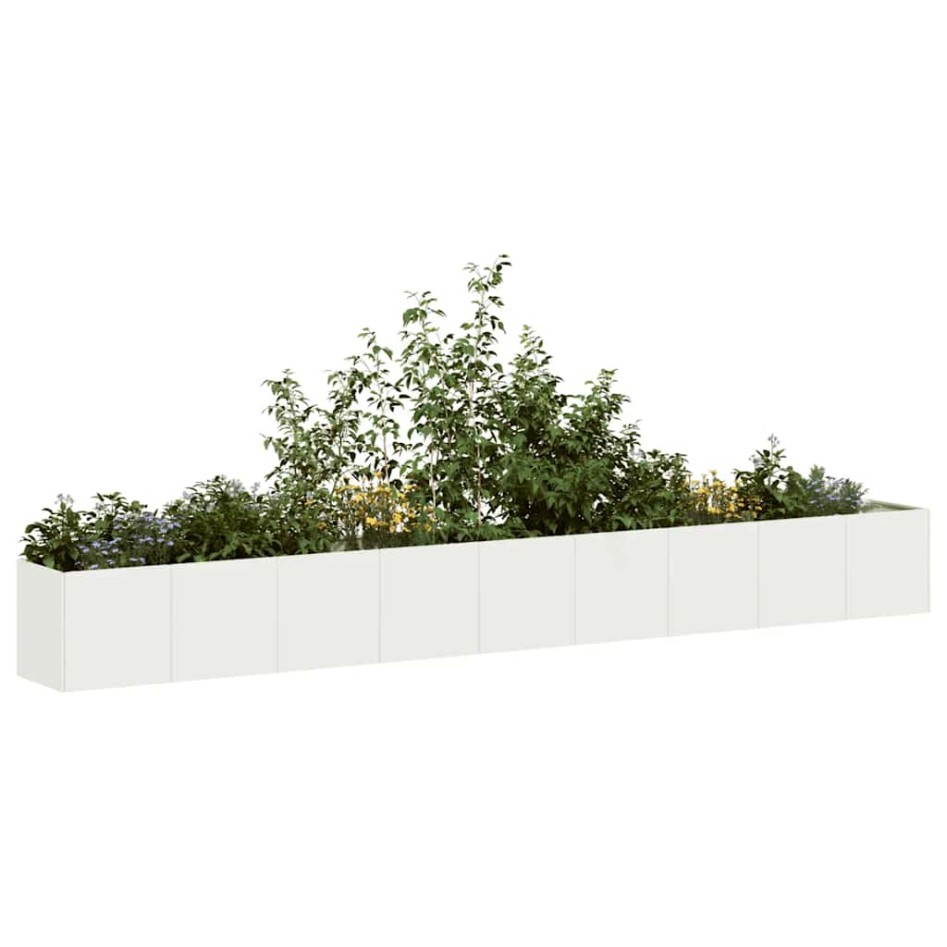 Jardinera de acero laminado en frío blanco 360x40x40