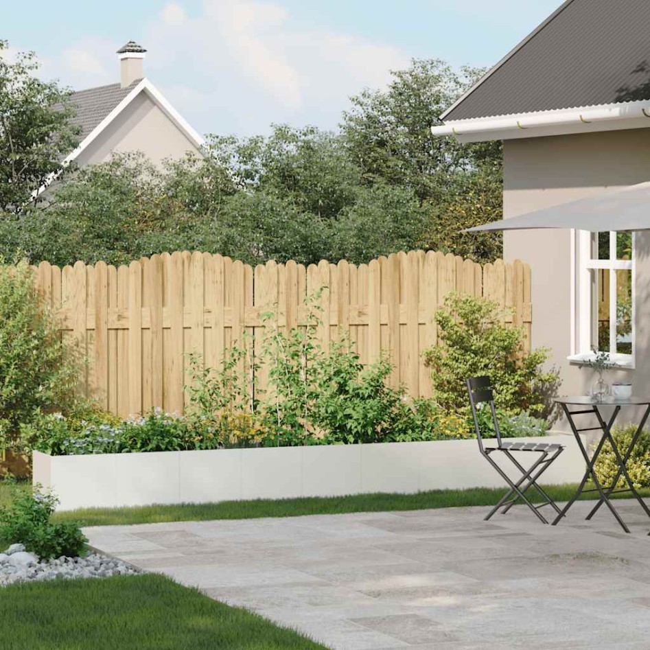 Jardinera de acero laminado en frío blanco 360x40x40