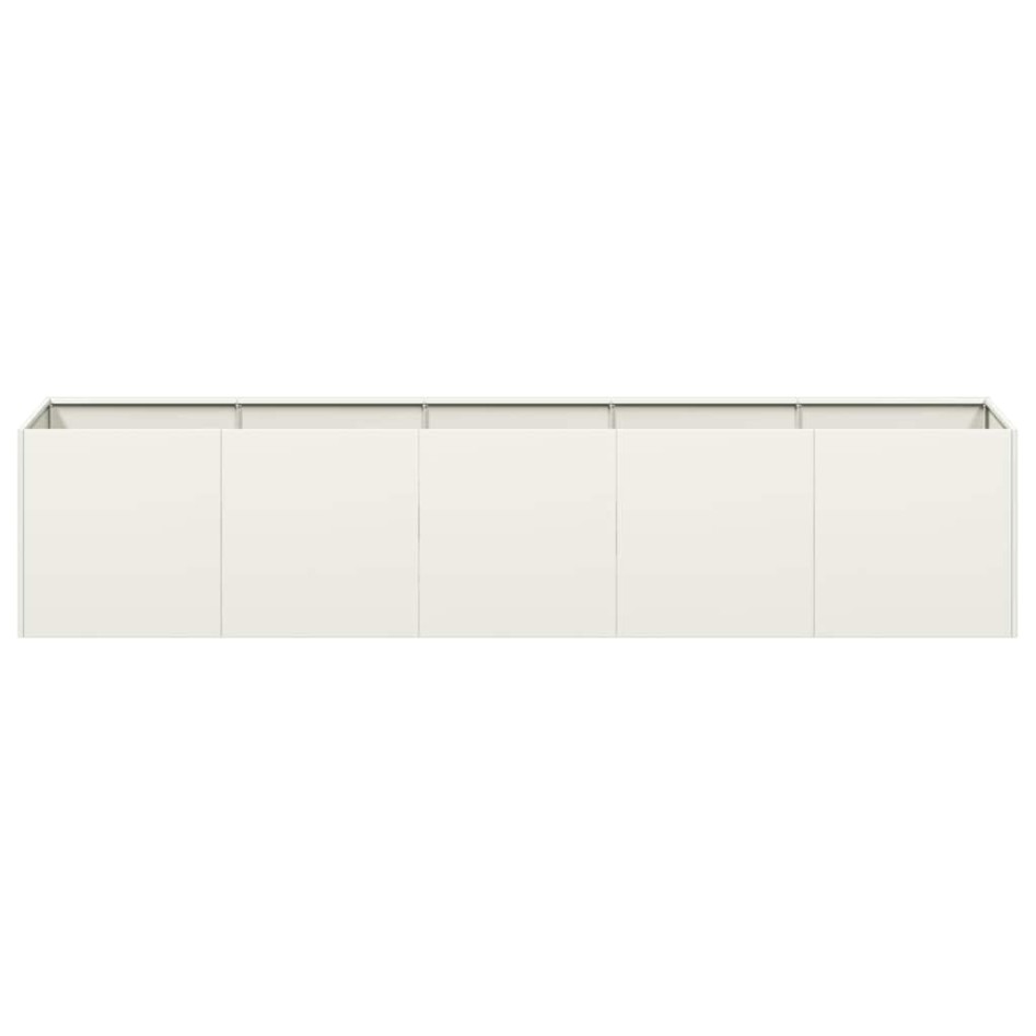 Jardinera de acero laminado en frío blanco 200x40x40