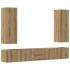 Mueble para TV de pared madera contrachapada artesanal 5