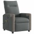 Sillón de masaje reclinable de tela gris