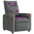 Sillón de masaje reclinable de tela gris