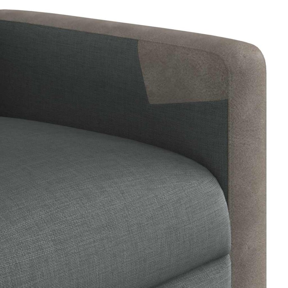 Sillón de masaje reclinable de tela gris