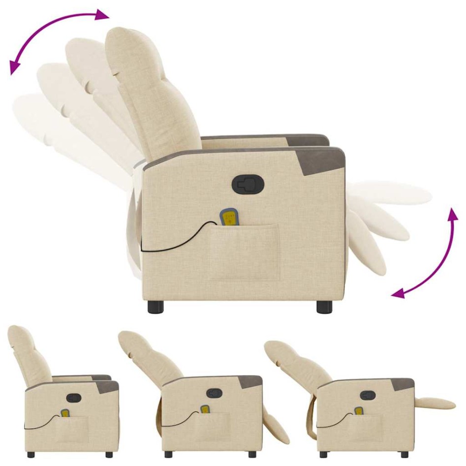 Sillón de masaje reclinable de tela