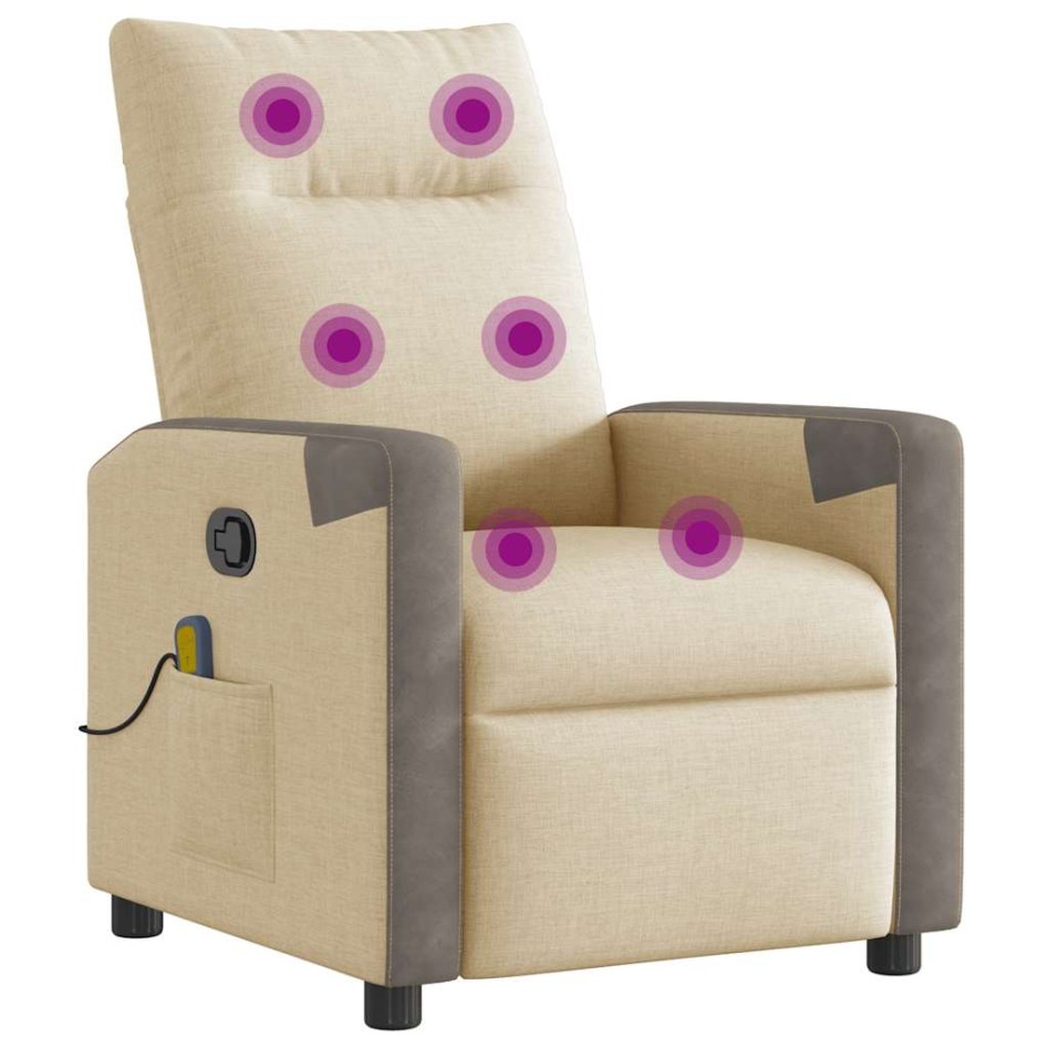 Sillón de masaje reclinable de tela