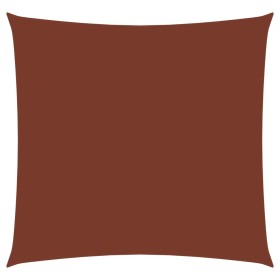 Toldo de vela cuadrado tela Oxford terracota 6x6