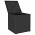 Taburetes de jardín con cojines 2 uds negro 40x40x43