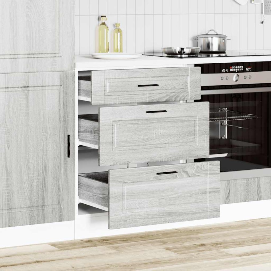 Mueble bajo de cocina porto gris sonoma madera