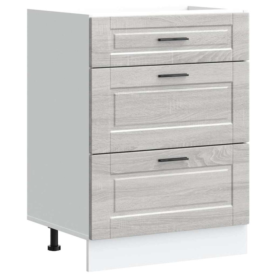 Mueble bajo de cocina porto gris sonoma madera