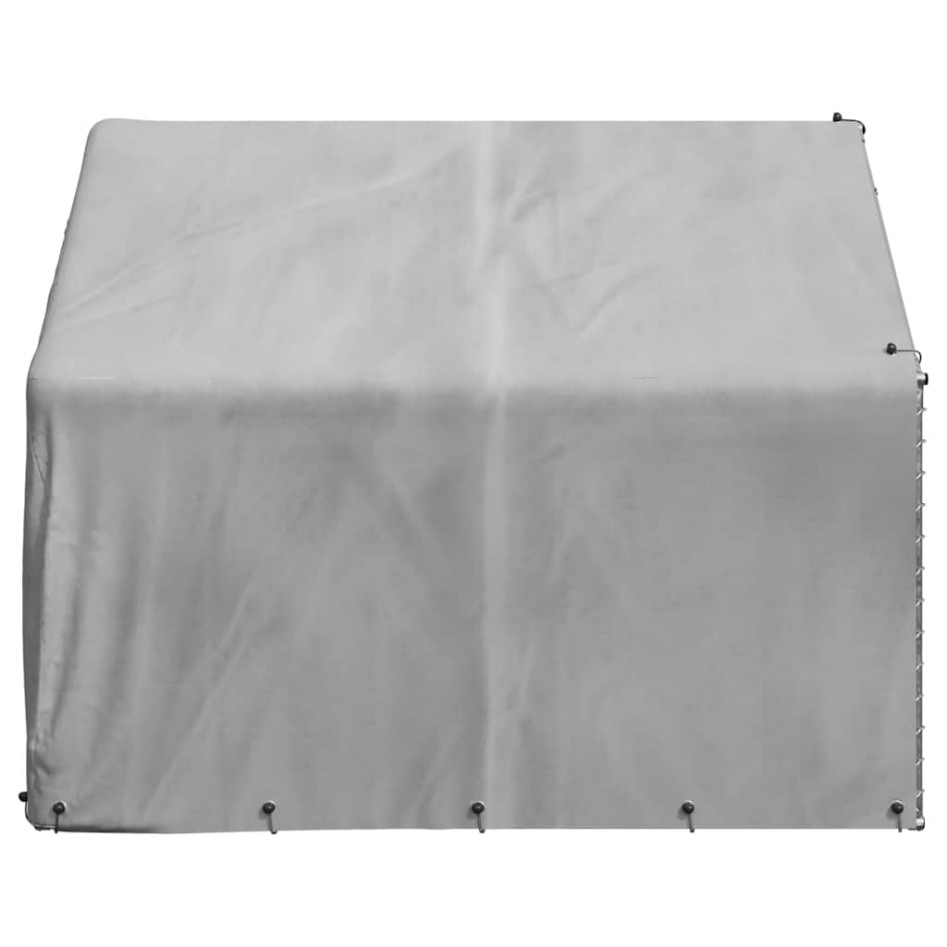 Caseta perros exterior con cubierta 2x2x1,5 m acero