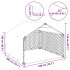 Caseta perros exterior con cubierta 2x2x1,5 m acero