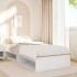 Sofá cama con colchón madera maciza de pino blanco 90x190
