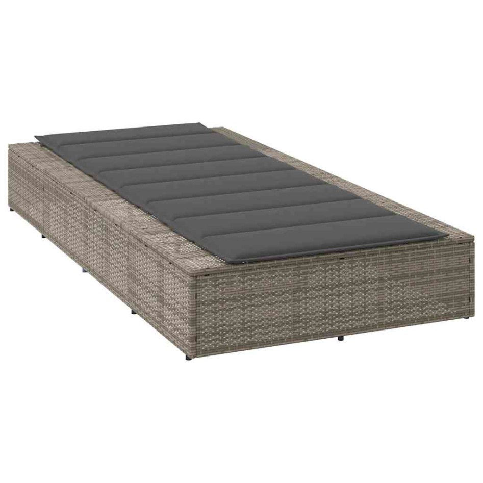 Tumbona con cojín flotante ratán sintético