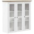 Armario con puertas de vidrio BODO madera de pino blanco