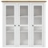 Armario con puertas de vidrio BODO madera de pino blanco