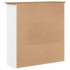 Armario con puertas de vidrio BODO madera de pino blanco