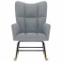 Silla mecedora de tela gris