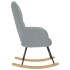 Silla mecedora de tela gris