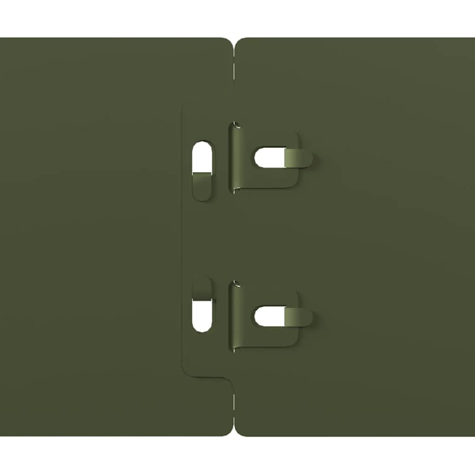 Bordes césped 50 uds acero laminado frío verde oliva 10x103