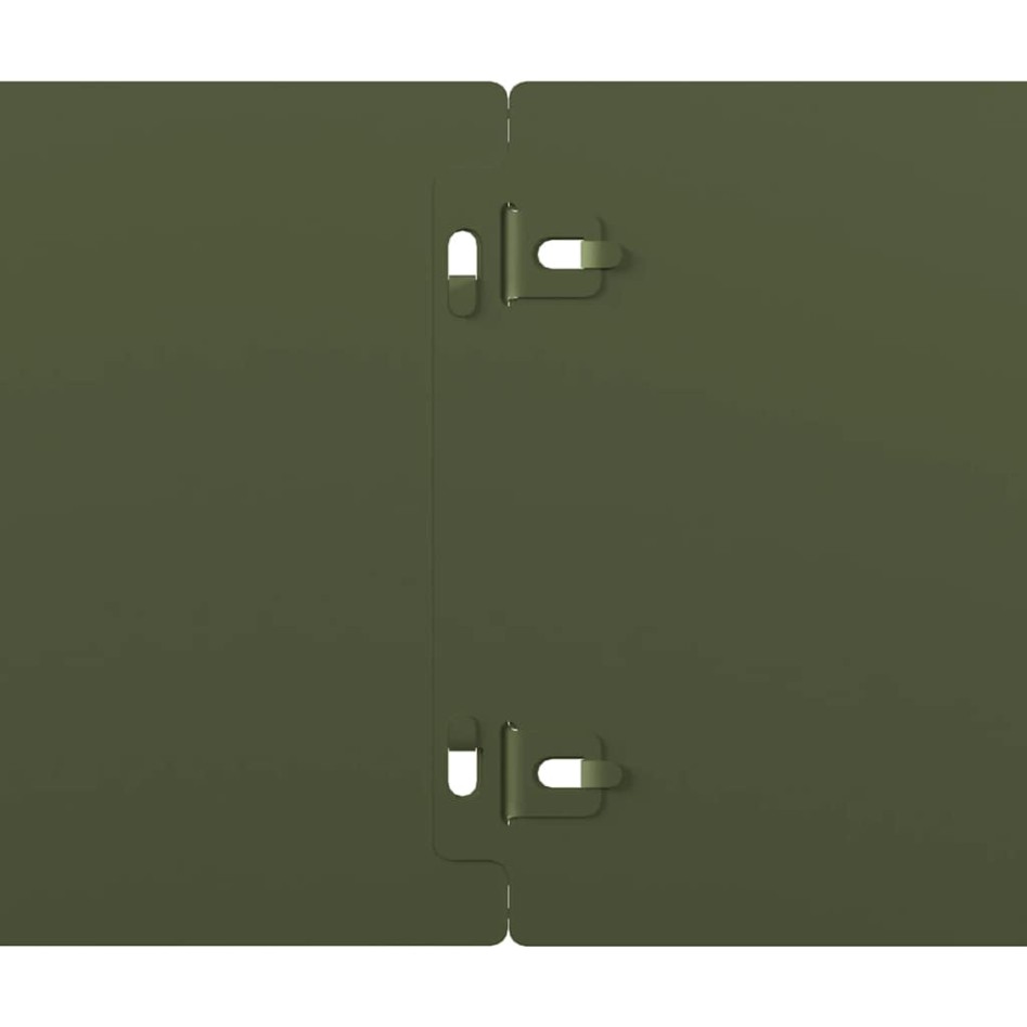 Bordes césped 50 uds acero laminado frío verde oliva 15x103