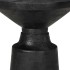 Mesa auxiliar madera maciza de mango negra Ø33x50