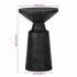 Mesa auxiliar madera maciza de mango negra Ø33x50