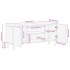 Mueble de TV madera maciza de mango gris claro 105x33,5x46