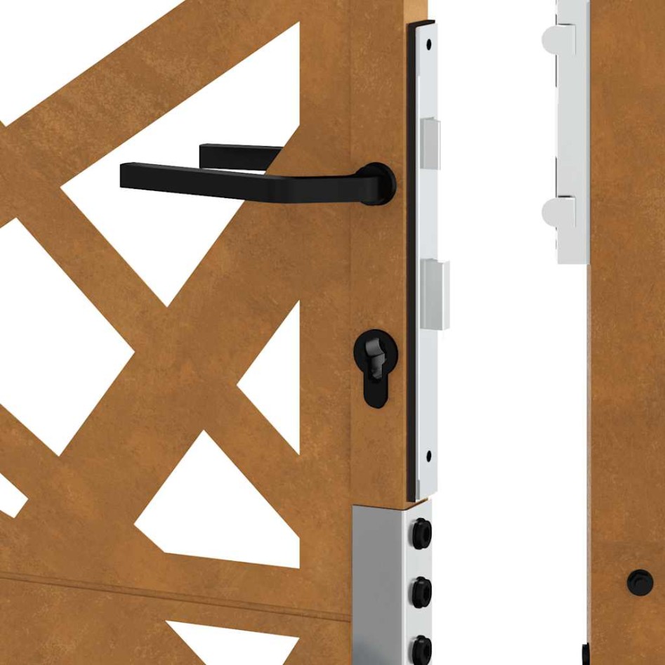 Puerta de jardín de acero desgastado diseño ligero 105x205