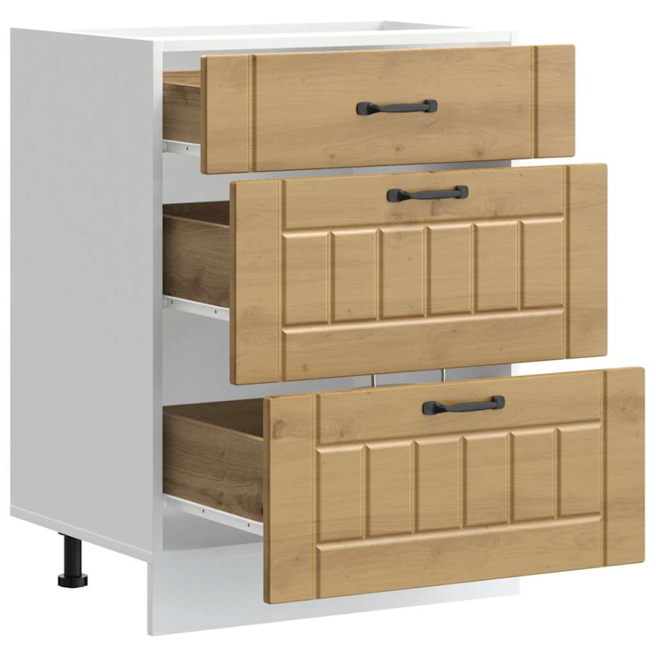 Mueble bajo de cocina Lucca roble