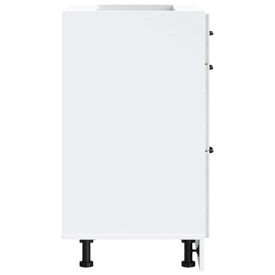 Mueble bajo de cocina Lucca madera contrachapada gris