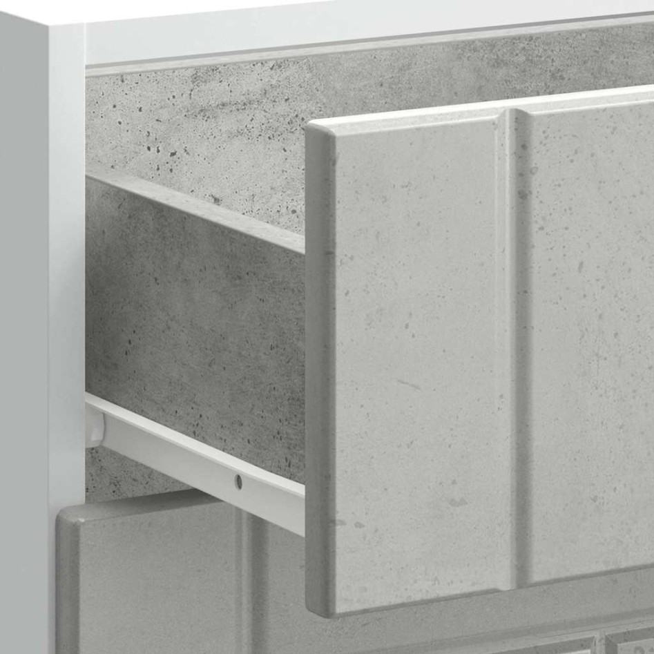 Mueble bajo de cocina Lucca madera contrachapada gris