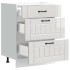 Mueble bajo de cocina Lucca blanca de alto